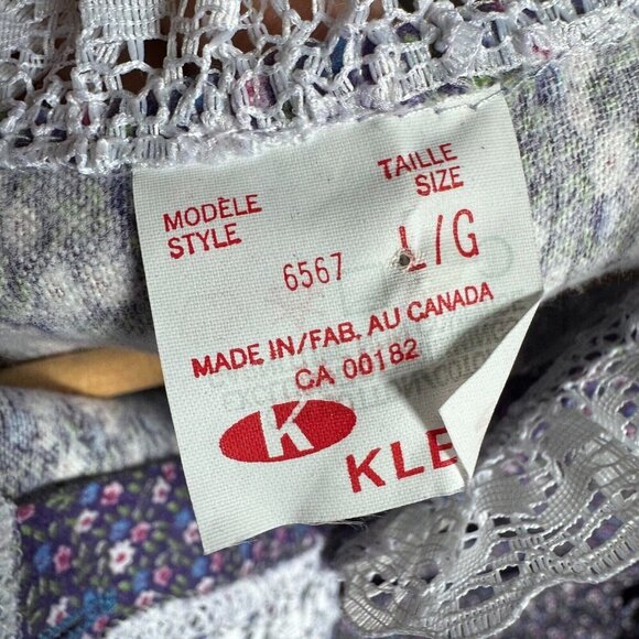 Vintage Microfloral Cottagecore Long Cotton Sleeping Gown L - Picture 7 of 7